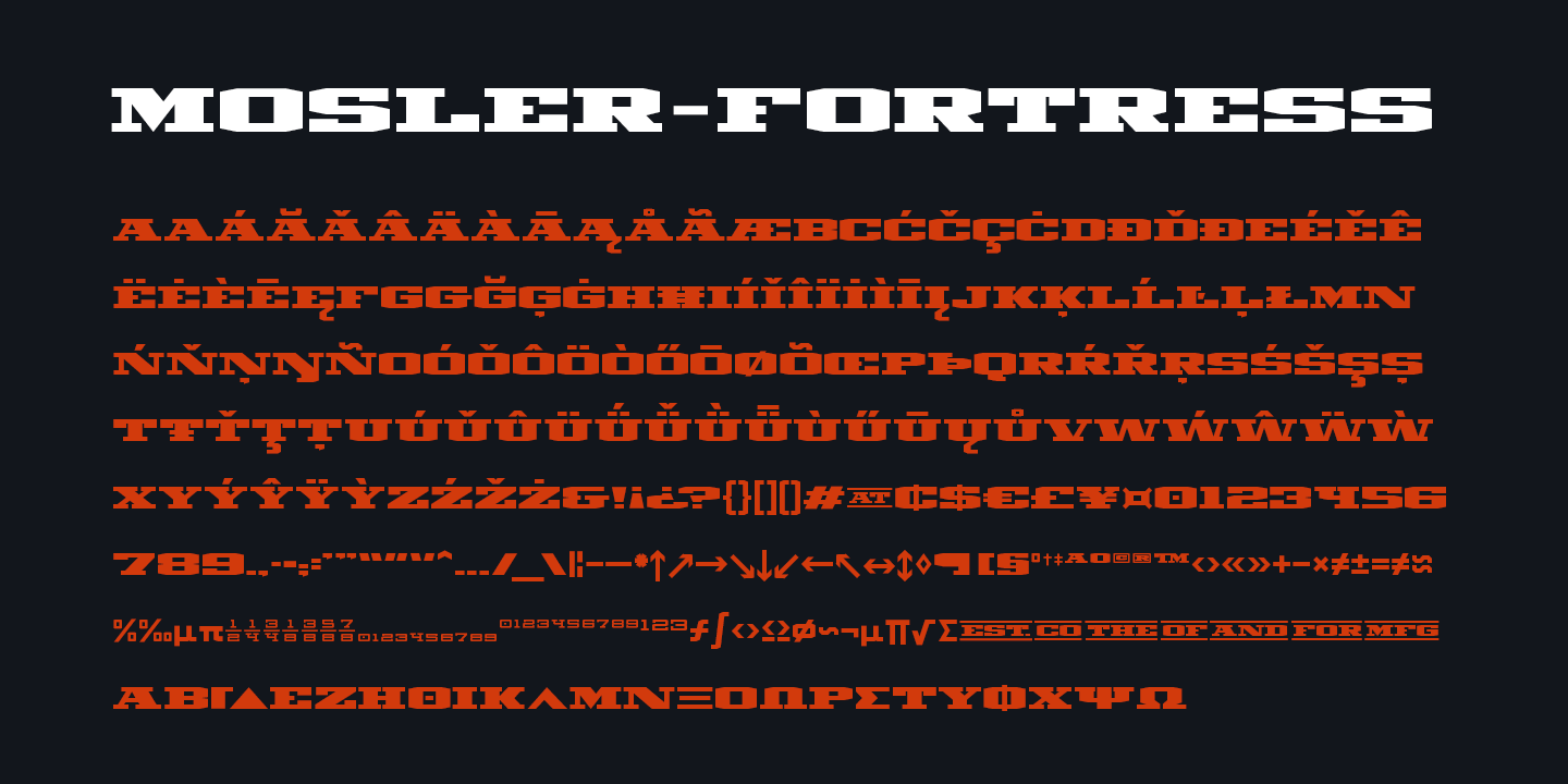 Mosler Strongbox Font preview
